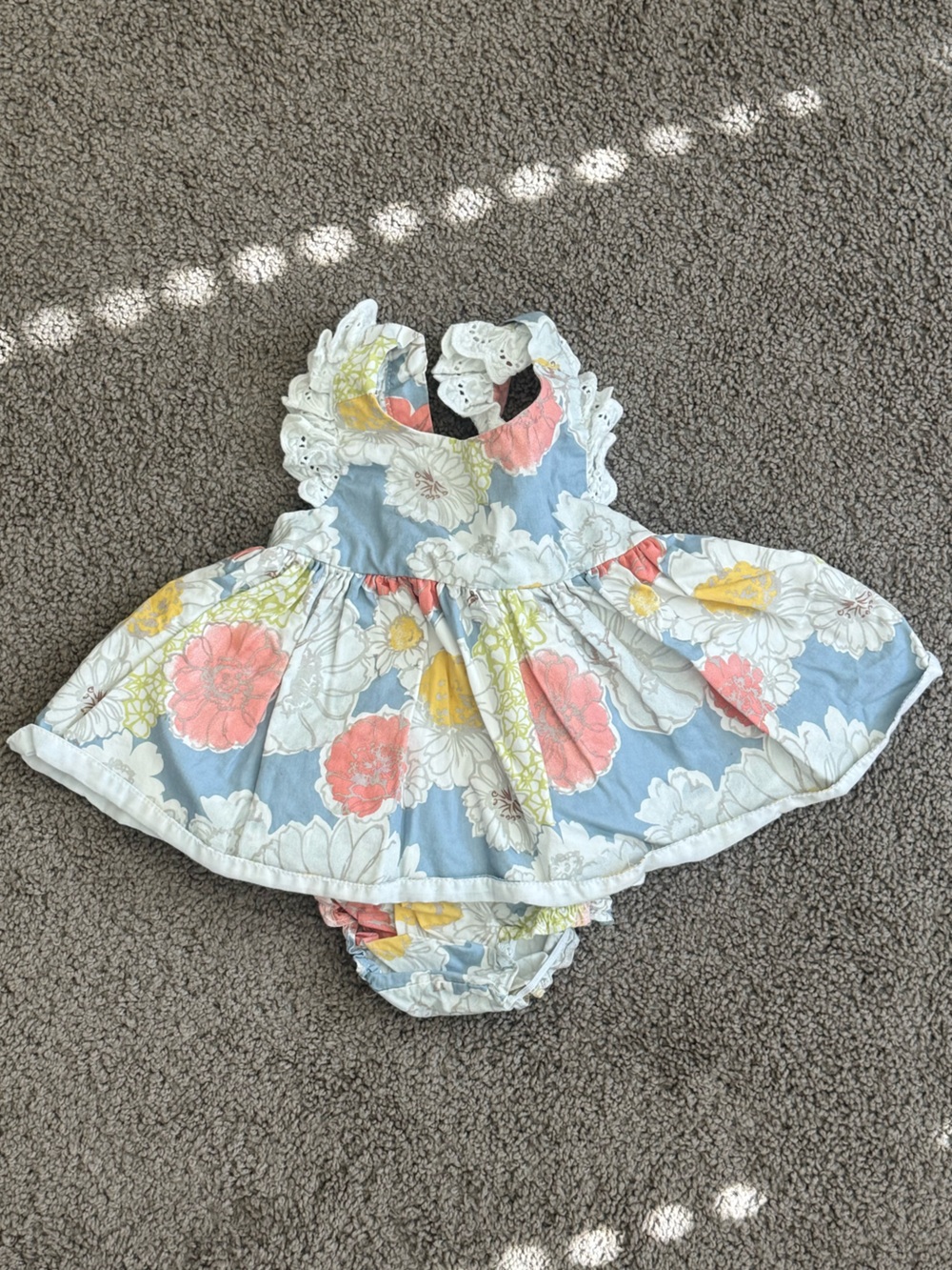 Baby Starters Floral Dress in Blue & Pink Girls Size 6m